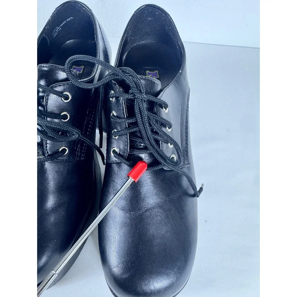 Funtasma Jazz-02 Platform Oxford Laces Black Chunky Block Heel Vegan Goth Grunge